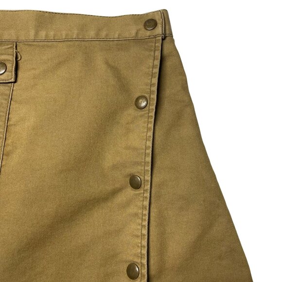 Anthropologie The Fifth Label Womens S Khaki Wrap Skirt With Snap Buttons Small - Picture 2 of 6